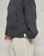 Load image into Gallery viewer, Charcoal Knit Hoodie