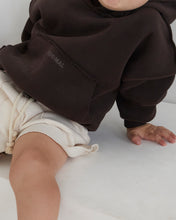 Load image into Gallery viewer, Chocolate Brown Exposed Seam Hoodie