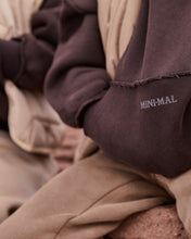 Load image into Gallery viewer, Chocolate Brown Exposed Seam Hoodie