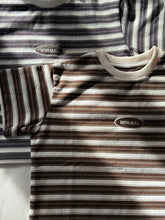 Load image into Gallery viewer, Charcoal Retro Stripe T-shirt
