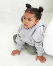 Load image into Gallery viewer, Dove Grey Exposed Seam Hoodie
