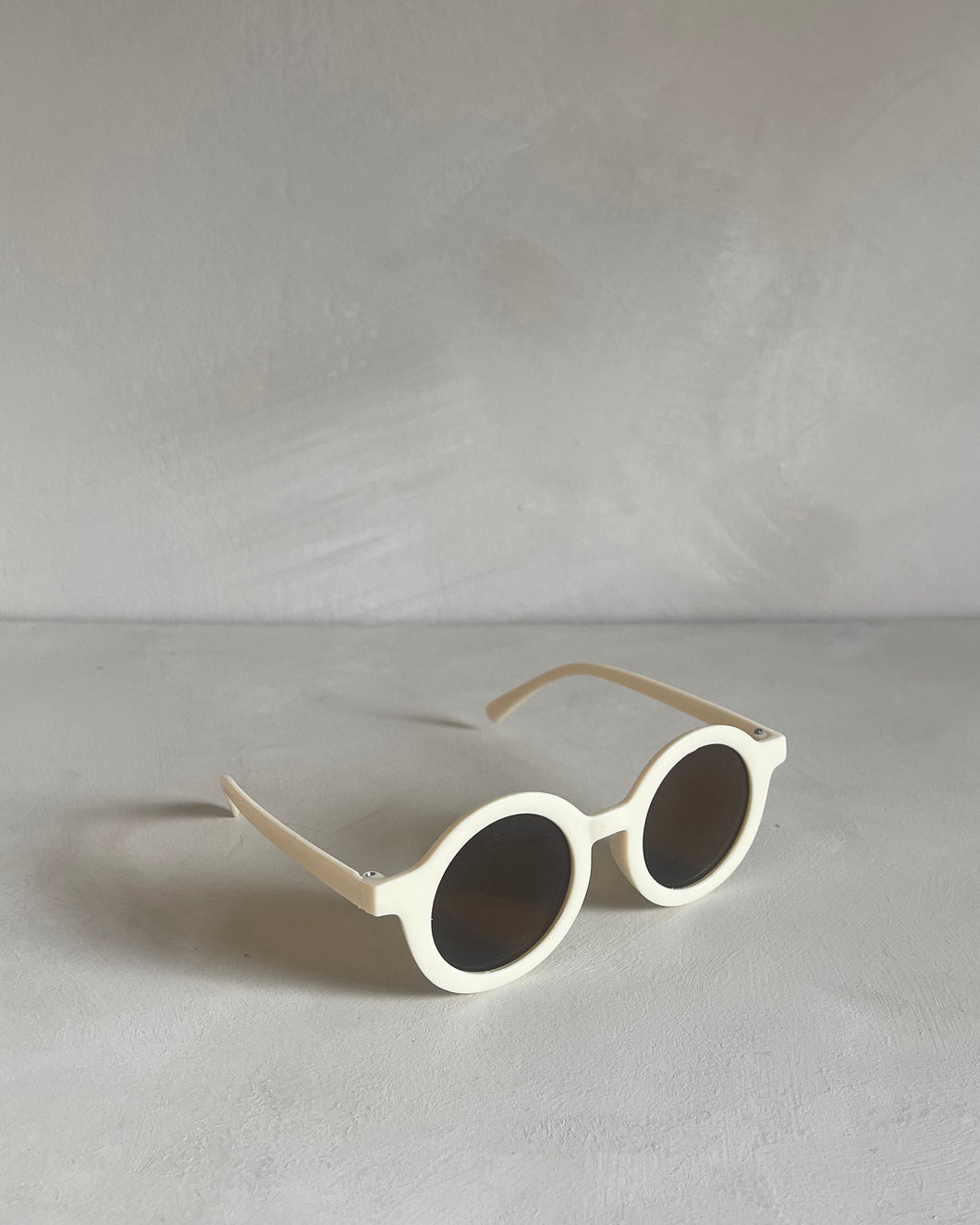 Beige Round Sunglasses