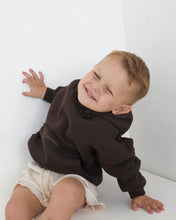 Load image into Gallery viewer, Chocolate Brown Exposed Seam Hoodie
